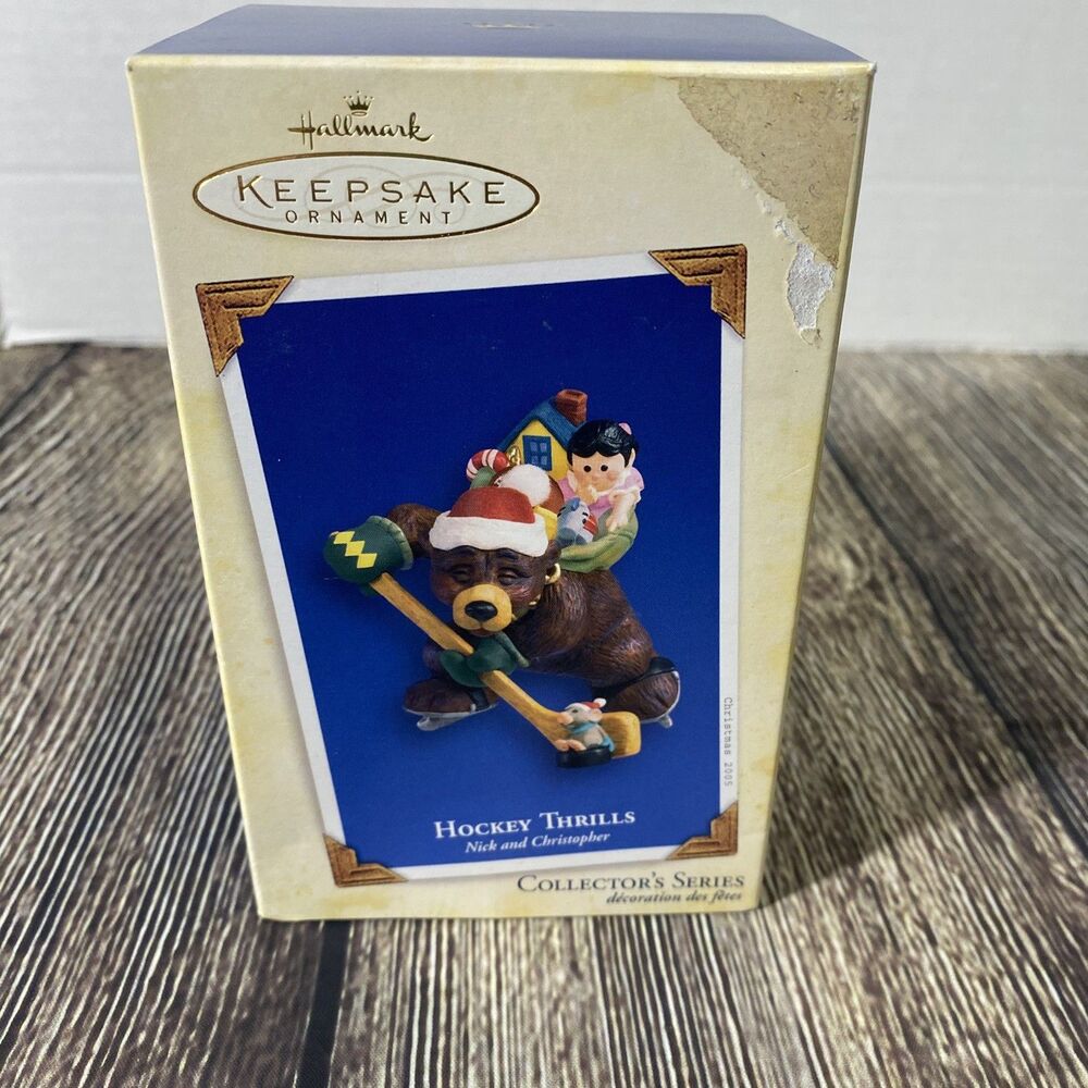 Hallmark Keepsake 'Hockey Thrills' Tree Ornament Nick & Christopher Series New